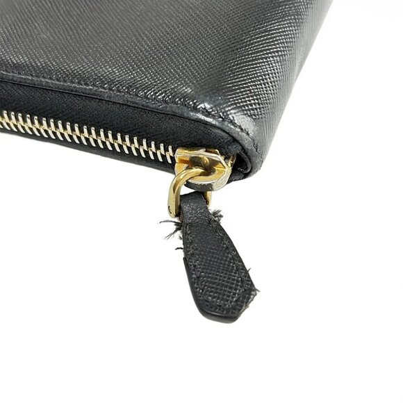 PRADA - 1M0506 Black Leather Long Wallet - Picture 3 of 6